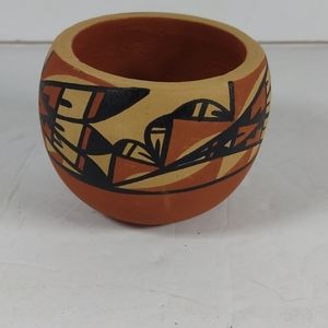 Vintage Jemez Pottery Bowl Signed R. Chinana
